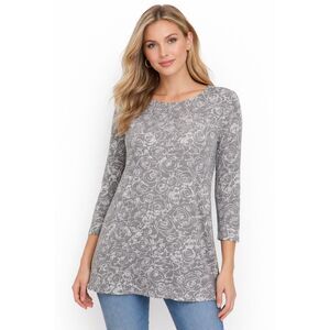 ✨Cut Loose Jacquard Print Grey Sz Large Top✨